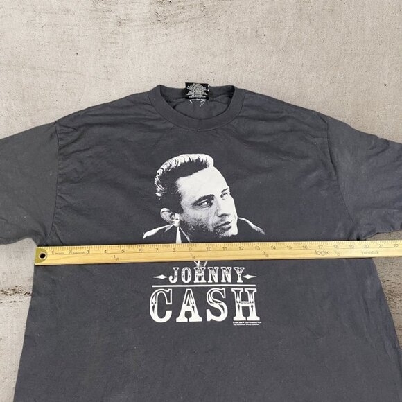 Vintage Johnny Cash Zion Rootswear T-shirt Dont Take your Guns to Town 2004 Y2K - Picture 9 of 10